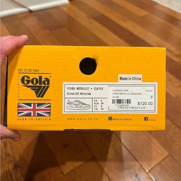 Gola Viper Metallic Silver Sneaker (Size 8 / 39) - Picture 7 of 9